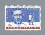 Stamps Africa - Rwanda -  Journee Mondiale des Lepreux 1966