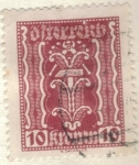 Stamps Austria -  AUSTRIA 1922-24 (M367) Freimarken 10kr