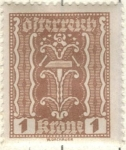 Stamps Austria -  AUSTRIA 1922-24 (M361) Freimarken 1kr