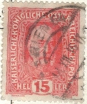 Sellos de Europa - Austria -  AUSTRIA 1916 (M190) Kaiser Franz Joseph 15h