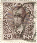 Stamps Europe - Austria -  AUSTRIA 1908 (m146v) Ferdinand I (1835-1848) 20kr