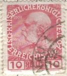 Stamps Europe - Austria -  AUSTRIA 1908 (m144v) Franz Joseph (1830-1916) 10h