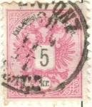 Stamps Austria -  AUSTRIA 1883 (M46) Doppeladier 5h 3