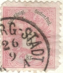 Stamps Austria -  AUSTRIA 1883 (M46) Doppeladier 5h 2