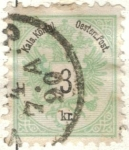 Stamps Europe - Austria -  AUSTRIA 1883 (M45) Doppeladier 3h