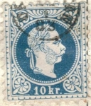 Stamps Europe - Austria -  AUSTRIA 1867 (M38) Kaiser Franz Joseph - tipo I 10kr