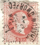 Stamps Austria -  AUSTRIA 1867 (M37) Kaiser Franz Joseph - tipo I 5kr 3
