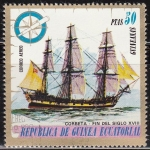 Stamps Equatorial Guinea -  Guinea Ecuatorial 1976 75174 Sello Barco Corbeta Fin de Siglo XVIII Correo Aereo 50pts