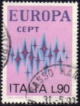 Stamps Italy -  Italia 1972 Scott 1066 Sello Serie Europa usado 900 Liras