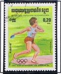 Stamps Cambodia -  Lanzamientomde disco