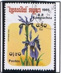 Sellos de Asia - Camboya -  Iris delavayi