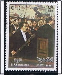 Stamps : Asia : Cambodia :  Intrumentos musicales