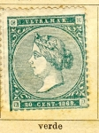 Stamps : Europe : Spain :  Isabel II Ed 1868