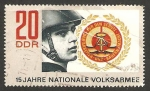 Stamps Germany -  1334 - 15 anivº del ejército nacional popular 