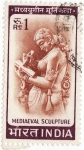 Stamps : Asia : India :  Escultura medieval