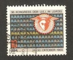 Stamps Germany -  36 congreso de la unión de ferias internacionales en leipzig