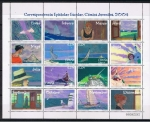 Stamps Spain -  Edifil  MP. 81  Correspondencia epistolar escolar. Comics juveniles.  Minipliego de 4 sellos y 12 vi