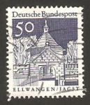 Stamps Germany -  394 - Puerta del castillo Ellwangn, Jagst