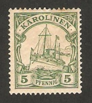 Stamps Oceania - Micronesia -  islas carolina - barco holenzollern 