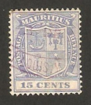 Stamps : Africa : Mauritius :  escudo de armas de eduardo VII