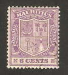 Sellos del Mundo : Africa : Mauritius : escudo de armas de eduardo VII
