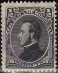 Sellos del Mundo : America : Honduras : Honduras 1878 Scott 32 Sello Presidente Francisco Morazán 1/2c usado 