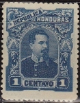 Stamps : America : Honduras :  Honduras 1891 Scott 51 Sello Nuevo Presidente Luis Bográn