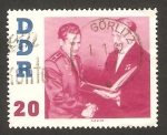 Stamps Germany -  visita del cosmonauta titov, con ulbricht