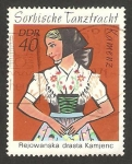 Stamps Germany -  1361 - bailes populares de sorabes, kamenz