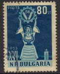 Stamps Bulgaria -  Mujer con emblema agraria.