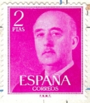 Stamps Spain -  ESPANA 1955 (E1158) General Franco 2p