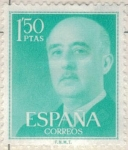 Stamps Spain -  ESPANA 1955 (E1155) General Franco 1.50p