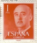 Stamps Spain -  ESPANA 1955 (E1153) General Franco 1p
