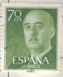 Stamps Spain -  ESPANA 1955 (E1151) General Franco 70c