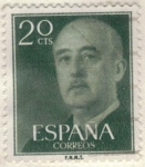 Sellos de Europa - Espaa -  ESPANA 1955 (E1145) General Franco 20c
