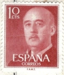 Stamps Spain -  ESPANA 1955 (E1143) General Franco 10c