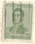 Stamps Argentina -  ARGENTINA 1918 (MT213) San Martin 10c