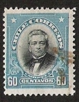 Stamps Chile -  SERIE PRESIDENTES - MANUEL MONTT