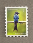 Stamps Asia - Taiwan -  Ave  Dicrurus aeneus