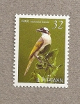 Stamps Asia - Taiwan -  Ave Pycnonotus sinensis