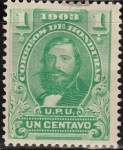 Stamps : America : Honduras :  Honduras 1903 Scott 111 Sello Nuevo General Santos Guardiola 1c 