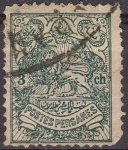 Stamps Asia - Iran -  IRAN 1903 Scott 353 Sello Escudo de Armas de Persia 3Kr usado 