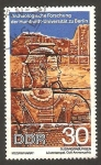 Stamps Germany -  descubrimiento arqueológico en musawwarat (sudan), en la universidad humbolt de berlin, dios arensnu