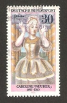 Stamps Germany -  757 - Caroline Neuber, actriz