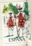 Stamps : Europe : Spain :  ESPANA 1975 (E2239) Uniformes militares 5p 2