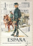 Stamps Spain -  ESPANA 1977 (E2423) Uniformes militares 1p 3 INTERCAMBIO