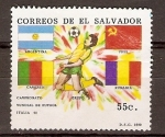 Sellos de America - El Salvador -  CAMPEONATO  MUNDIAL  ITALIA  90