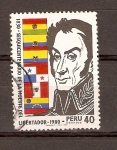 Stamps Peru -  SIMÓN  BOLÍVAR