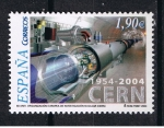 Stamps Spain -  Edifil  4121  50º aniv. de la Organización Europea de Investigación Nuclear (CERN).  