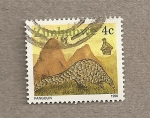 Stamps : Africa : Zimbabwe :  Pangolin